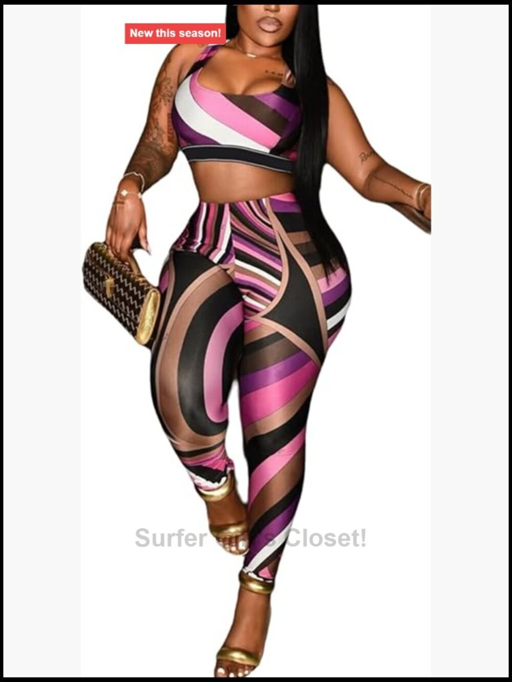 Y2K Stretchy Bodycon Two Piece Outfit Clubwear Pant Sets for Women Going Out